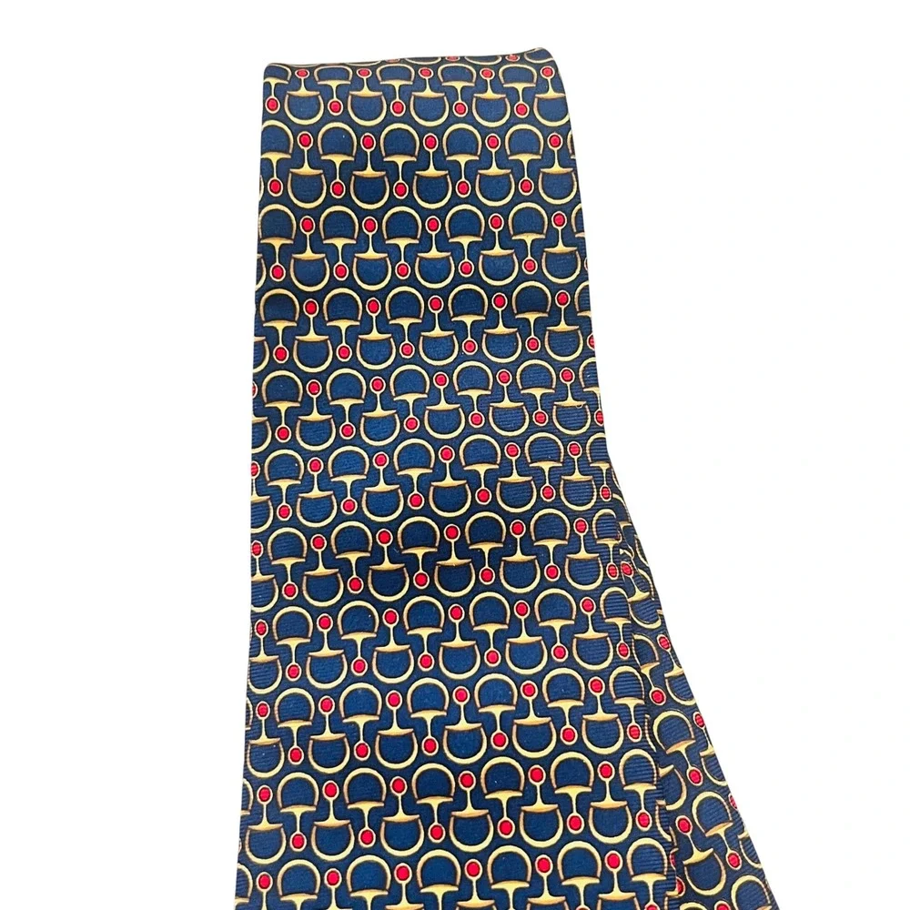Brooks Brothers 346 Silk Tie Horse Bit‎ Equestrian Pattern Classic Preppy USA